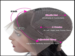 4x4 Zoll 13x4 Zoll Schweizer Spitzennetz Haarwig