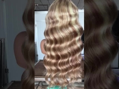 Klavier 27/613 Farbe Körperwelle Jungfrau menschliches Haar Front Spitze Perücke