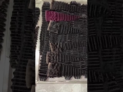 Jungfräuliche menschliche Haare, tiefe Wellen, natürlich schwarz und 99J Farbe, Haarbündel mit Verschluss