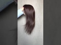 130% Dichte 18 Zoll Bone Straight 3# Full Lace Echthaar-Spitzenperücke