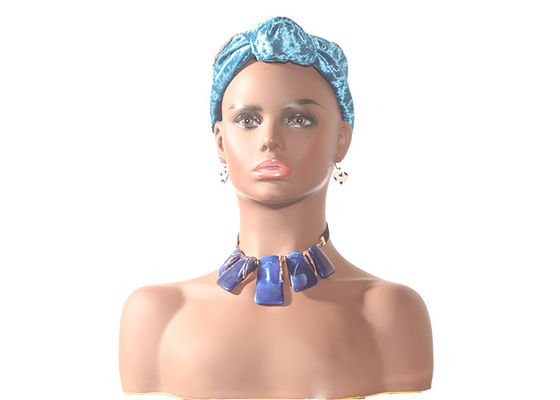 Life Size 42cm height Jewelry Mannequin Head / Shoulder Mannequin Head