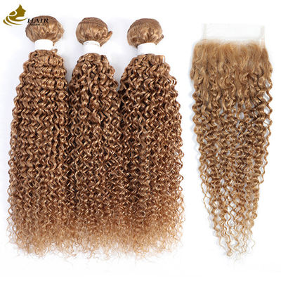 Qualität  27 Colored Weft Ombre Human Hair Extensions Curly Virgin 100g/Bundle usine