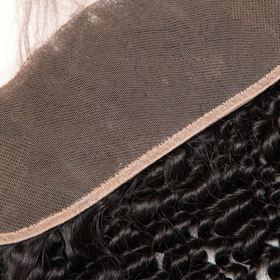 Frontale menschliche Haare Spitze Schließung 13x4 HD Kinky Locken menschliche Haare Frontale Spitze Schließung