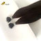 0.5g Vorgebundene Keratin-Haarverlängerungen Natürlich schwarz Seidig gerade