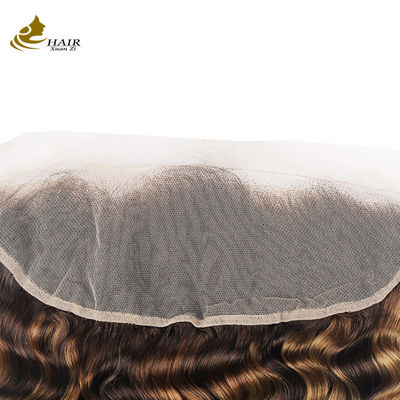 Klavier 4/27 Tiefe Welle Spitze Frontale Schließung Brasilianische Haare Transparent 13X4 Schließung