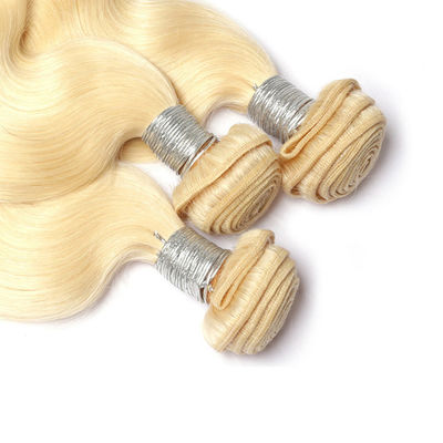 613 Blonde Farbe Jungfräuliches menschliches Haar Gewebe ohne Verwicklung ohne Vergießen