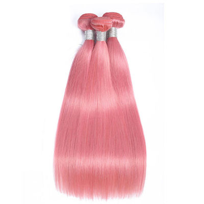 100% Fabrikgroßhandel Unverarbeitete rosa menschliche Haargewebe