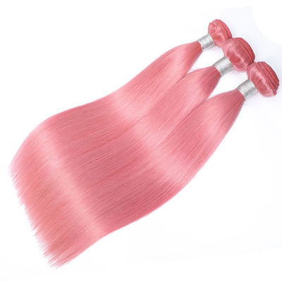 100% Fabrikgroßhandel Unverarbeitete rosa menschliche Haargewebe
