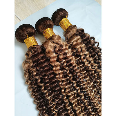 Kinky Curl Haarbündel P4/27 Ombre menschliche Haarverlängerungen Haarwebe