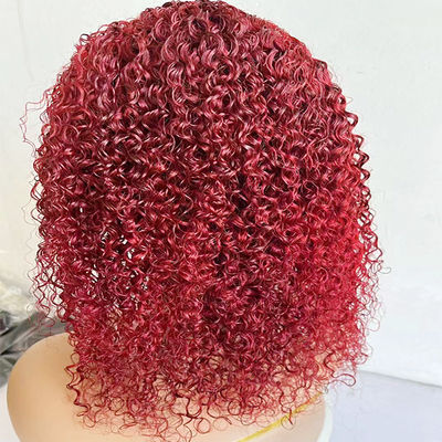 Farbige Bob Front Spitze Perücke 13X4 Front Spitze Perücke Locken menschliche Haare Spitze Perücke 180%