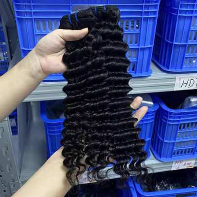 Rohes menschliches Haar Tiefe Welle Jungfrau brasilianische Haarbündel