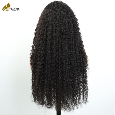 Großhandel Transparent 13X4 Spitze Front Kinky Locken brasilianische Jungfrau Menschenhaar Perücke