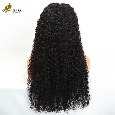 Großhandel Transparent 13X4 Spitze Front Kinky Locken brasilianische Jungfrau Menschenhaar Perücke