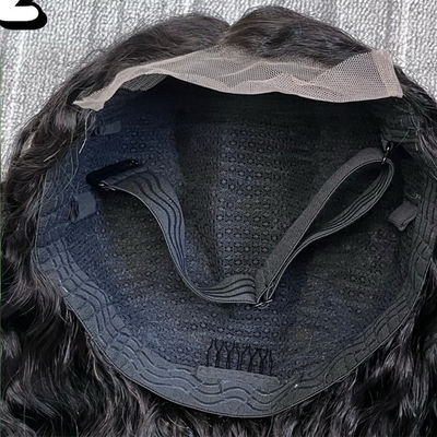 12 Zoll Kleberlos 5 * 5 Front Spitze menschliches Haar Perücke Wasserwelle Kleberlos Seidentop Vollspitze Perücke