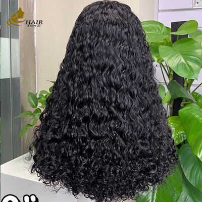 Kleberfrei 5*5 Transparente Spitze Vorderseite Naturhaar Kleberloser Seidentop Vollspitze Perücke