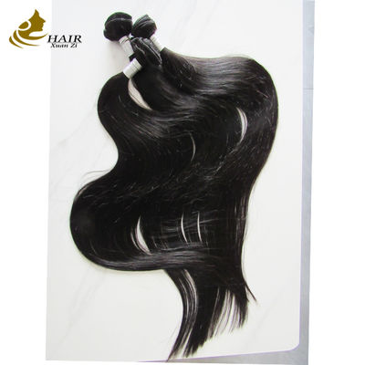 30 Zoll glatte, natürliche schwarze Virgin-Echthaar-Bundles mit 20 Zoll 4*4 Closure