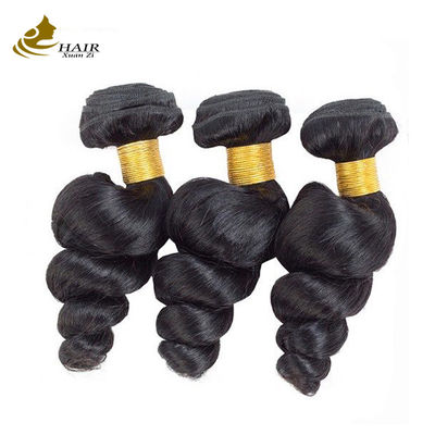 Natürliche schwarze Jungfrau menschliche Haare 100% Remy Naturwelle