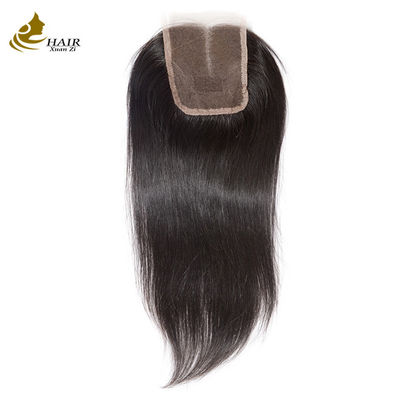 Gerade Haare Schweizer Spitze Frontalverschluss 4x4 Naturfarbe Mittelteil