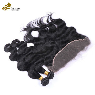 Ladies Remy menschliche Haarverlängerungen 100% brasilianisch mit Spitze Front Schließung