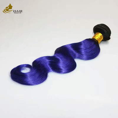 Popular Color Remy Human Hair Weave Blue Color Ombre Menschliche Haarverlängerungen