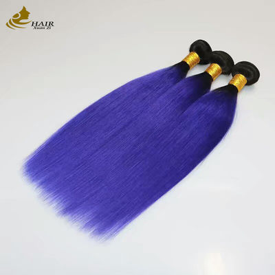 Popular Color Remy Human Hair Weave Blue Color Ombre Menschliche Haarverlängerungen
