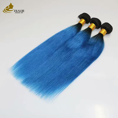Popular Color Remy Human Hair Weave Blue Color Ombre Menschliche Haarverlängerungen