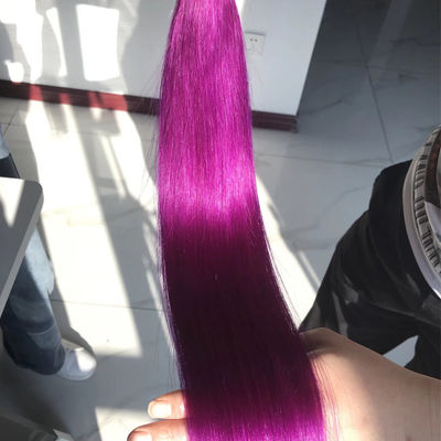 613 Farbiger Schatten menschliche Haarverlängerungen Bündel Weft 1B Lila