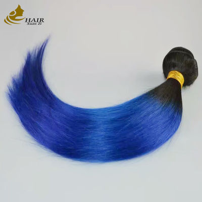 Mädchen Brazilscher Schatten menschliche Haarverlängerungen Bündel Blau 1B
