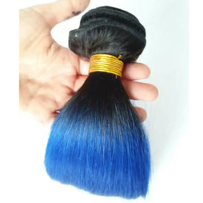 Mädchen Brazilscher Schatten menschliche Haarverlängerungen Bündel Blau 1B
