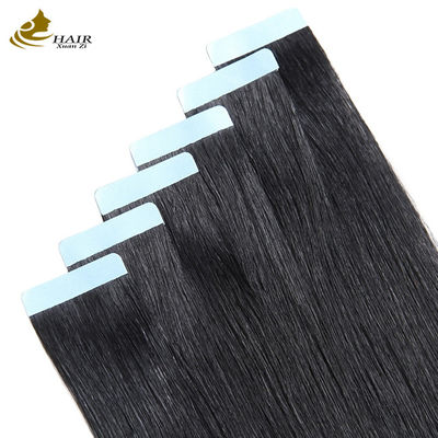 Schwarzes unsichtbares Band in Haarverlängerungen Einseitige 100g Jungfrau menschliche Haarverlängerungen