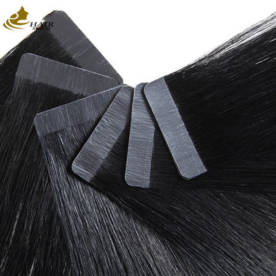 Schwarzes unsichtbares Band in Haarverlängerungen Einseitige 100g Jungfrau menschliche Haarverlängerungen