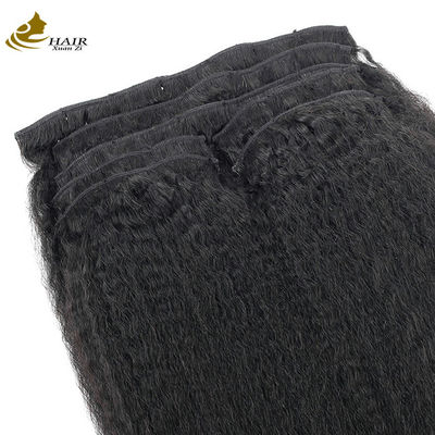 100% jungfräuliche menschliche Haare Clip in Erweiterungen nahtlose Clip in Haarverlängerungen