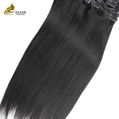 Brasilianische Lange gerade Haare Webe Schwarz Auburn Menschenhaar Bündel Clip In