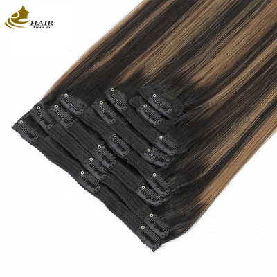 Gerade, unsichtbare Haarextensionen menschlicher Pferdeschwanz