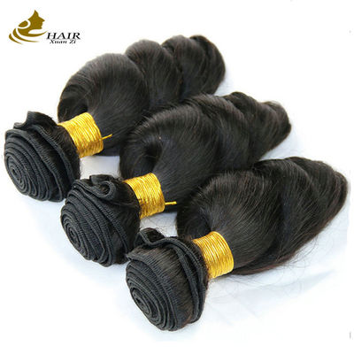 Natürliche schwarze kambodschanische Jungfrau 16 Zoll brasilianische Haare Loose Wave OEM