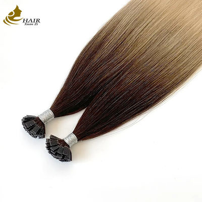 Flat Keratin T U Tip Remy Haarverlängerungen Blond angepasst