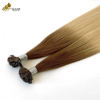Flat Keratin T U Tip Remy Haarverlängerungen Blond angepasst