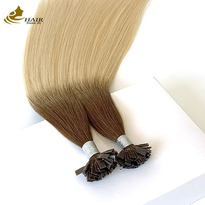 Flat Keratin T U Tip Remy Haarverlängerungen Blond angepasst