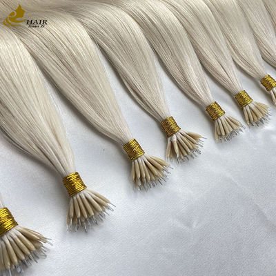 18 Zoll Nano Ring menschliche Haarverlängerungen Keratin U Tip Custom