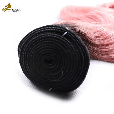 Malaysian Pink Virgin Human Hair Bundles 20 Inch 1B natürlich aussehen