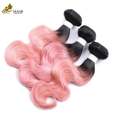 Malaysian Pink Virgin Human Hair Bundles 20 Inch 1B natürlich aussehen
