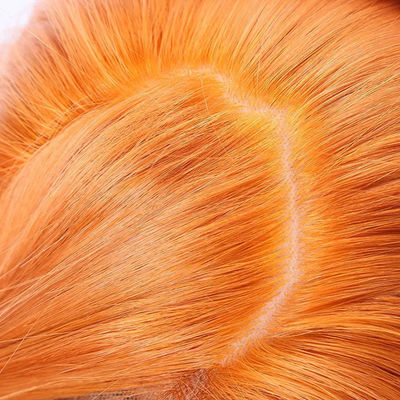 Orange realistische menschliche Haare Perücken Vollspitzen 27 Honig Blondine 180% Dichte