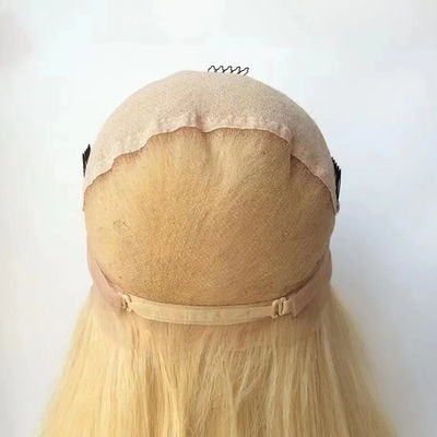 Ganz vorne Spitze 613 Menschenhaar Perücke Gerade Kleberlos Blondine