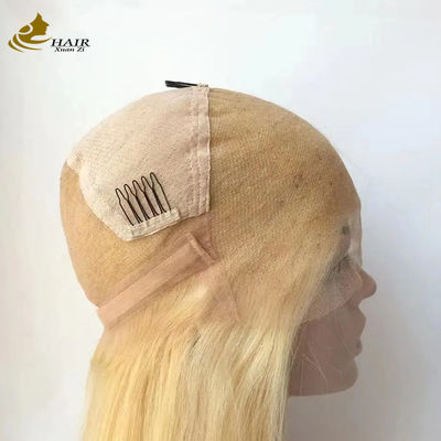 Ganz vorne Spitze 613 Menschenhaar Perücke Gerade Kleberlos Blondine