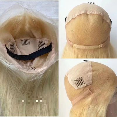 Ganz vorne Spitze 613 Menschenhaar Perücke Gerade Kleberlos Blondine