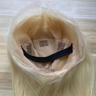 Ganz vorne Spitze 613 Menschenhaar Perücke Gerade Kleberlos Blondine