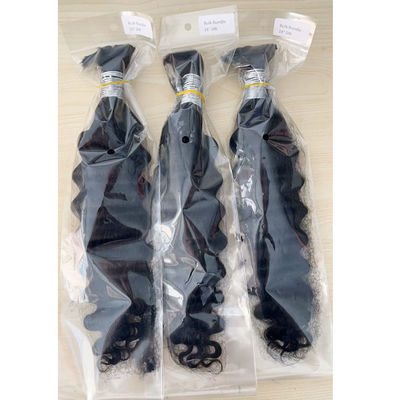 Doppelgezogene, tiefe Wellen menschliche Haare zum Flechten von Naturschwarz