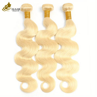 Großhandel Doppelgezogene vietnamesische Jungfrau menschliche Haare 613# Blond Farbiger Körper Wellenhaar Bundle