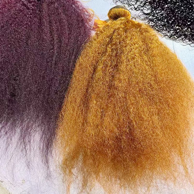 Großhandel Ombre menschliche Haarverlängerungen brasilianische Kinky Straight Yaki Haare Weave Bundles