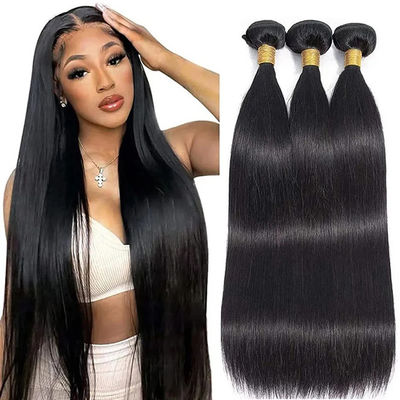Haare Geflecht menschliche Jungfrau Remy Haare Bundle Gerade Doppel gezogen Naturschwarz